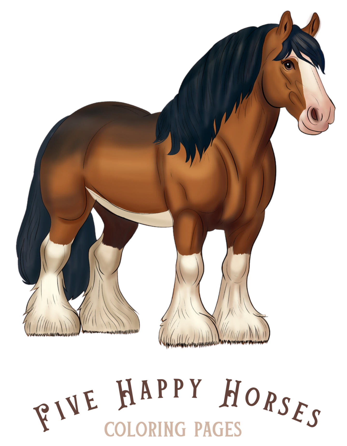 Clyde from Five Happy Horses - Coloring Pages Clyde from Five Happy Horses - Coloring Pages